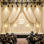 8ftx10ft Wrinkle Free Champagne Backdrop Curtain - 10 Feet Photography Backdrop Drapes, Silky Polyester Back, alternate view