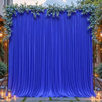8ftx10ft Wrinkle Free Royal Blue Backdrop Curtain - 10 Feet Photography Backdrop Drapes, Silky Polyester Back