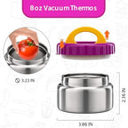 8oz Soup Thermo Wide Mouth Vacuum Insulated Thermo Jar, Leak Proof Stainless Steel Food Container for Hot&Cold, alternate