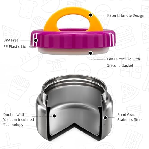 8oz Soup Thermo Wide Mouth Vacuum Insulated Thermo Jar, Leak Proof Stainless Steel Food Container for Hot&Cold, alternate