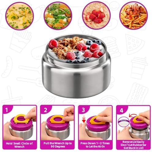8oz Soup Thermo Wide Mouth Vacuum Insulated Thermo Jar, Leak Proof Stainless Steel Food Container for Hot&Cold, alternate