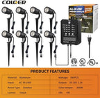 8Pack 5W Landscape Lighting Kit with Transformer, alternate view 4