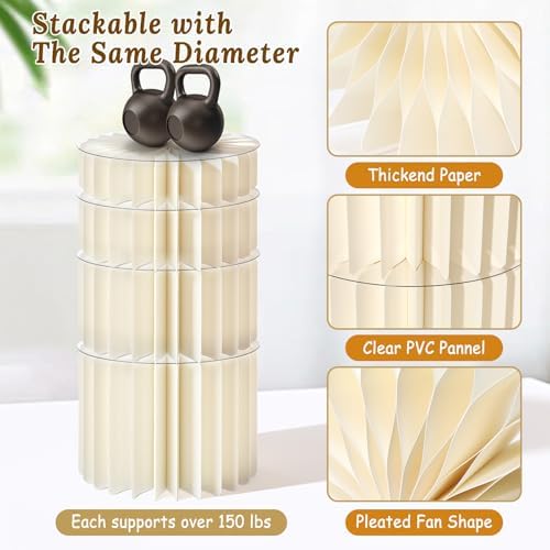 8Pack Buffet Risers Display Stands Foldable Food Risers for Buffet Table Tall Cake Cupcake Stands Cardboard, alternate view 3