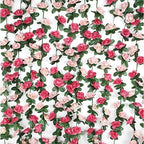 8Pcs 16.4Ft Fake Flower Garland Artificial Rose Vines