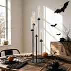 8Pcs 39.8'' 5 Arm Black Candelabra Table Centerpiece for Wedding in Black, alternate view 4