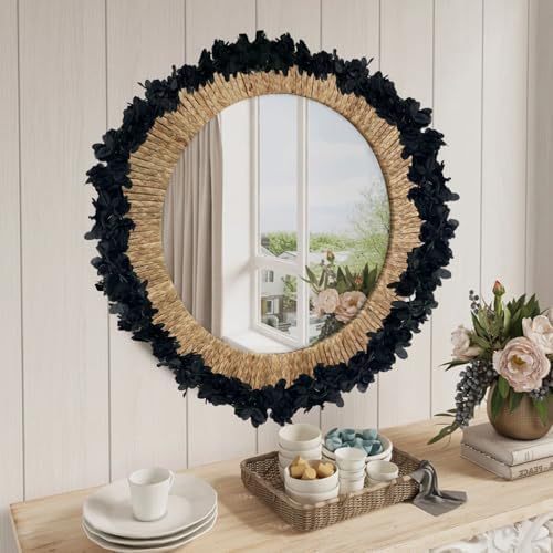 8Pcs 63Ft Black Rose Garland, Fake Rose Hanging Flowers, Artificial Flower Vine, Hanging Floral Vine Garland for, alternate