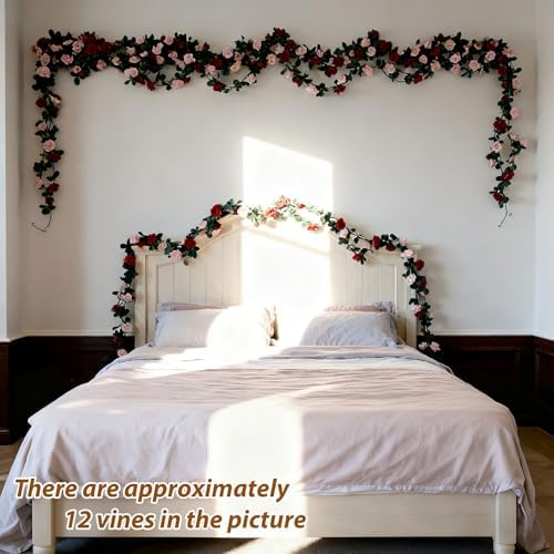8Pcs 66FT Orange Flower Garland for Wedding Arch and Backdrop, alternate view 2