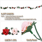 8Pcs 66FT Orange Flower Garland for Wedding Arch and Backdrop, alternate view 4