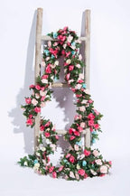 8Pcs 66FT Pink and Blue Flower Garland for Wedding Backdrop, alternate view 5