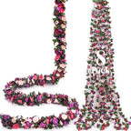 8Pcs 66FT Pink and Purple Flower Garland for Wedding Backdrop