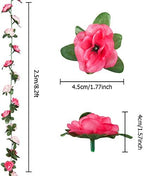 8Pcs 66FT Pink and Purple Flower Garland for Wedding Backdrop, alternate view 3