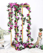 8Pcs 66FT Purple Flower Garland for Wedding Arch and Backdrop, alternate view 2