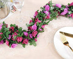 8Pcs 66FT Purple Flower Garland for Wedding Arch and Backdrop, alternate view 6