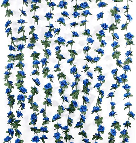 8Pcs 66FT Sapphire Blue Flower Garland for Wedding Backdrop, alternate view 3