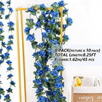8Pcs 66FT Sapphire Blue Flower Garland for Wedding Backdrop, alternate view 4