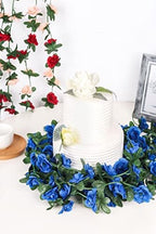 8Pcs 66FT Sapphire Blue Flower Garland for Wedding Backdrop, alternate view 6