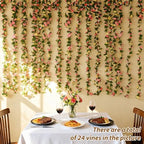 8Pcs 66FT Yellow Flower Garland for Wedding Arch and Backdrop, alternate view 3