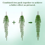8Pcs Artificial Hanging Plants for Outdoors, Fake Vines Greenery, alternate view 4