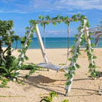 8Pcs Artificial Monstera Leaf Vines 5.6Ft Greenery Garland, alternate view 5