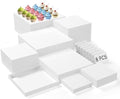 8PCS Buffet Risers, Acrylic Large Food Risers with Mini Signs, Buffet Table Acrylic Cube Display Stands Box