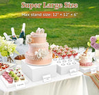 8PCS Buffet Risers, Acrylic Large Food Risers with Mini Signs, Buffet Table Acrylic Cube Display Stands Box, alternate view 5