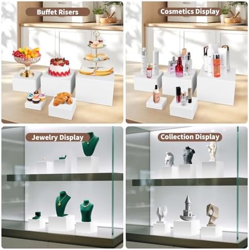 8PCS Buffet Risers, Large Food Risers for Buffet Table, Dessert Table Display Set, Food Stands for Display, alternate view 6