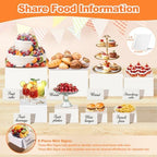 8PCS Buffet Risers, White Acrylic Risers for Buffet Table with Mini Sign in White, alternate view 3