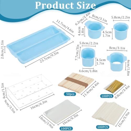 8pcs Cake Pop Mold Kit, Cakesicle Cutter Mold Baking Kit (Blue) in Blue, alternate view 3
