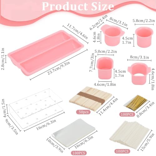 8pcs CaKe Pop Mold Kit, Cakesicle Cutter Mold Baking Kit (Pink) in Pink, alternate view 3