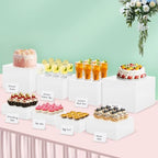8Pcs Dessert Table Display Set, Acrylic Risers Display Stands, Catering Supplies Buffet Display - 2 Set (6", alternate view 2
