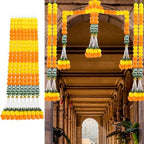 8PCS Diwali Artificial Marigold Garland for Home Weeding Party Decorations