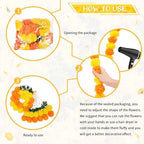8PCS Diwali Artificial Marigold Garland for Home Weeding Party Decorations, alternate view 5