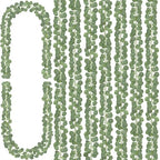 8Pcs Eucalyptus Garland, Artificial Eucalyptus Leaves Table Greenery Garland Wreath Spring Vines for Wedding