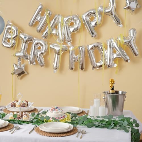 8Pcs Eucalyptus Garland, Artificial Eucalyptus Leaves Table Greenery Garland Wreath Spring Vines for Wedding, alternate view