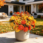 8Pcs Fake Flowers Artificial Mums for Outdoors, UV Resistant Faux Mums for Outdoor Planters Realistic, alternate view 5