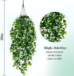 8Pcs Fake Hanging Plants 2.7FT Fake Plants Fake Vines Greenery, alternate view 3