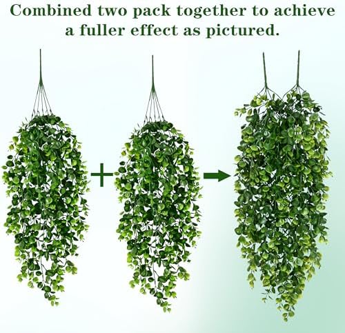 8Pcs Fake Hanging Plants 2.7FT Fake Plants Fake Vines Greenery, alternate view 5
