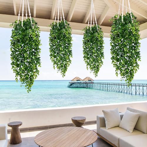 8Pcs Fake Hanging Plants 2.7FT Fake Plants Fake Vines Greenery, alternate view 6