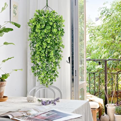 8Pcs Fake Hanging Plants 3ft Fake Plants Vines Greenery, alternate view 4