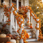 8Pcs Fall Garland, 8.2FT Artificial Flower Vines for Fall Decor, alternate view 6