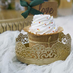 8Pcs Metal Set with 14 inch Round for Large Cakes, 2-Tier & 3-Tier Dessert Stands, Lace Edge Serving Trays, alternate view 7