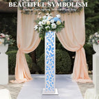 8PCS Tall Roman Column White Wedding Column w/LED Light Flower Pot Columns Decor Stand Flower Pot Columns Decor, alternate