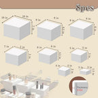 8PCS white Acrylic Buffet Display Risers 3in to 10in in 3in to 10in white, alternate view 2