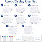 8Pcs White Acrylic Buffet Risers, Buffet Table Risers and Stands, Food Risers Display Shelf for Party Catering, alternate