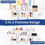 8Pcs White Acrylic Buffet Risers, Buffet Table Risers and Stands, Food Risers Display Shelf for Party Catering, alternate