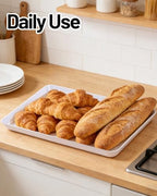 8PCS White Plastic Serving Trays for BBQ, Picnic, Party, Wedding in White, alternate view 2