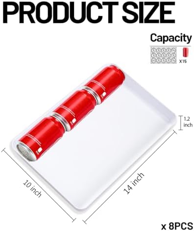 8PCS White Plastic Serving Trays for BBQ, Picnic, Party, Wedding in White, alternate view 3