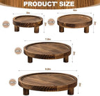 8PCS Wooden Risers for Display Wood Cake Stand for Party Round Food Risers for Buffet Wooden Holder Rustic Riser, alternate