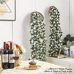 8Pcs x 8.2FT Artificial Flower Garland Floral Rose Vine Decor, White Flower, alternate view 4
