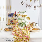 8Pcs x 8.2FT Artificial Flower Garland Rose Vine, Champagne Pink Flower, alternate view 2